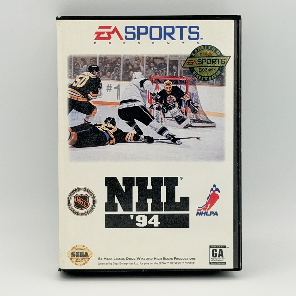 Vintage NHL '94 Sega Genesis Game & Case Electronic Arts GA 1993 NTSC-U/C USA